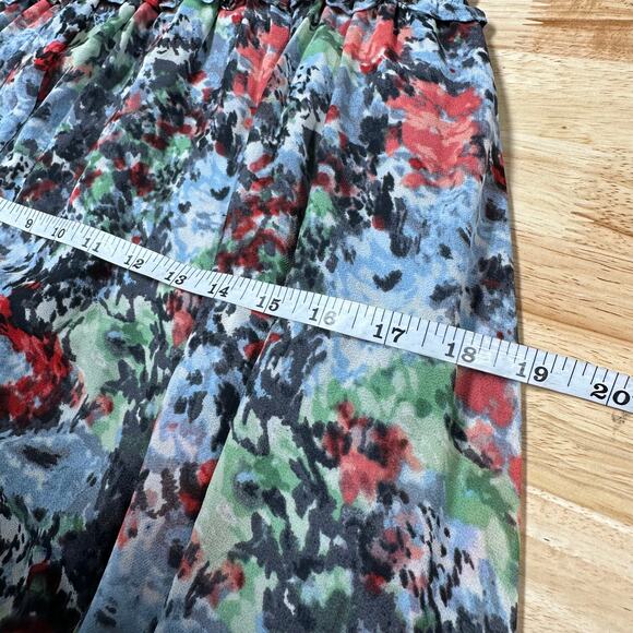 Cinq à Sept NWT Leigh Floral Print Ruffle Maxi Dress Size 2 Smocked Slit Sleeve - Picture 10 of 12